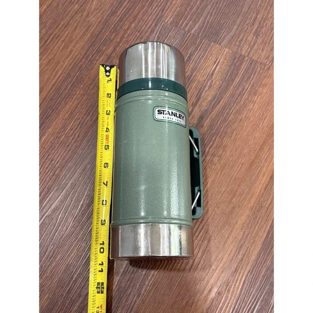 Stanley Classic Wide Mouth 24 Oz‎ Vacuum Bottle Thermos Green - Picture 10 of 11